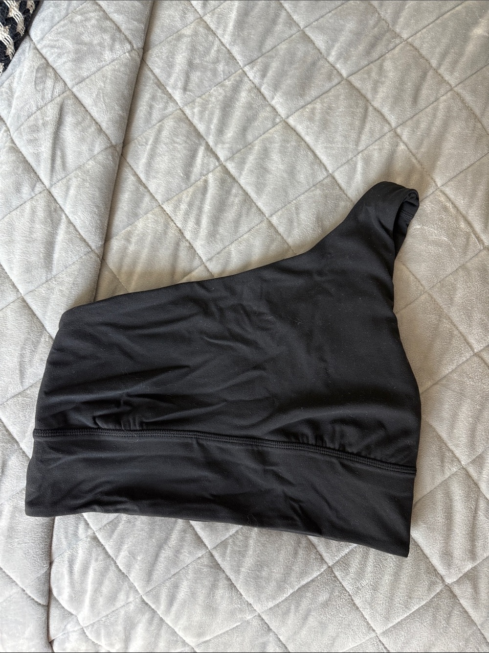 Lululemon One-Shoulder Black Sports Bra Top